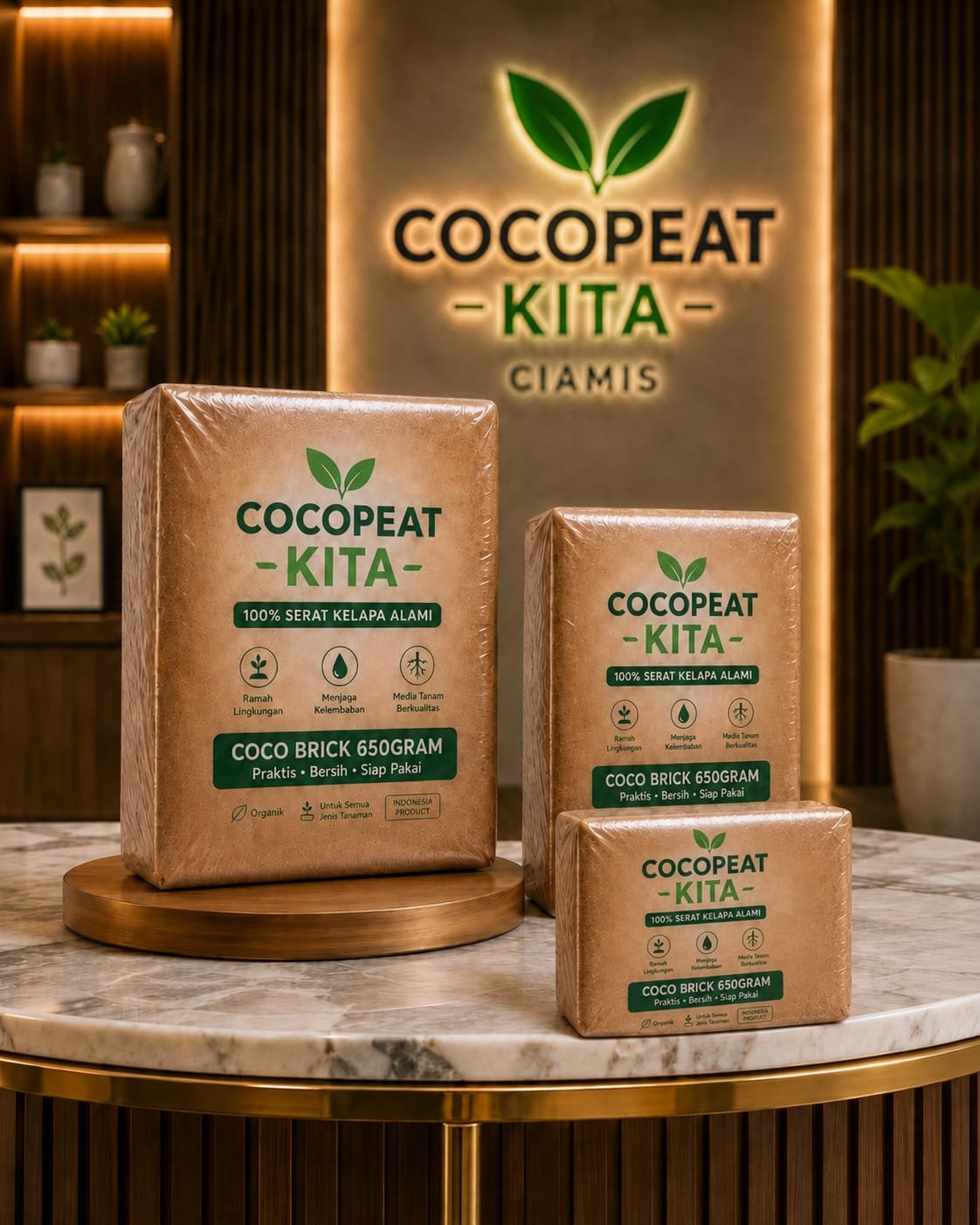 Coco Brick Cocopeat Kita Ciamis kemasan netto 650 gram
